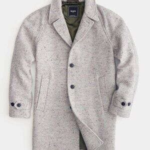 Todd Snyder Italian Donegal Wool Carcoat in Light Grey SMALL $1298